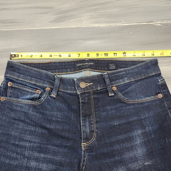 Lucky Brand Jeans Mid Rise Straight Sweet Size 10/30 Dark Wash - Picture 12 of 13